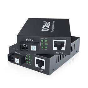 10gtek 603149403123 A Pair Of Gigabit Singlemode Bidi To Ethernet Media Converter Fiber Ether