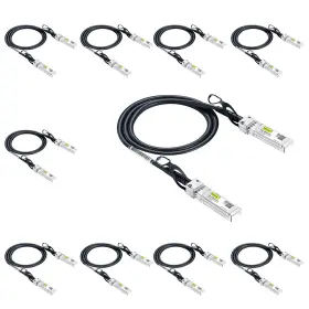 10gtek 603149411296 10 Pack 10g Sfp Dac Cable 1 Meter - 10gbase-cu Passive Direct Attach Coppe