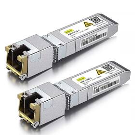 10gtek Asf-10g2-t Cisco-2pcs 10g Sfp To Rj45 Cat 6a Copper Transceiver Module 30m Range Pack Of 2