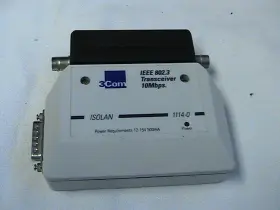 1114-0 3com 1 Used Iee 802.3 Transceiver 10mps Isolan Bnc