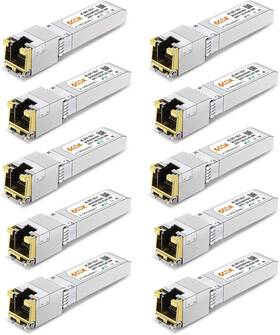 6com 445022847869 10pack 10gbase-t Sfp Transceiver 10gb To Rj45 Copper Module Compatib
