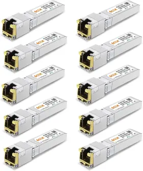 6com 445022847869 10pack 10gbase-t Sfp Transceiver 10gb To Rj45 Copper Module Compatib