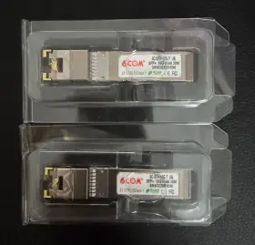 B075wr8fht 6com 2x Pair Of 10gbase-t Sfp Copper Transceivers 10g 10g-t Rj45