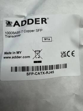 Adder Spf-catx-rj45 1000base-t Copper Sfp Transceiver Sfp-catx-rj45