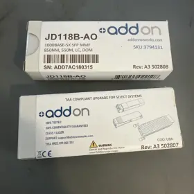 Jd118b-ao Addon Agm731fao 1000base-sx Sfp Transceiver Mmf 850nm 550m Jd118b-ao Addon Agm731fao 1000base-sx Sfp Transceiver Mmf 850nm 550m