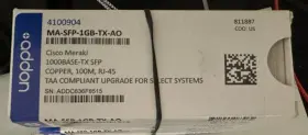 Ma-sfp-1gb-tx-ao Addon Cisco Meraki Ma-sfp-1gb-tx Compatible Taa Compliant 10/100/1000base-tx Sfp