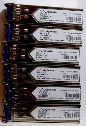 Agilestar Sfp1310lx Lot Of 6 - Sfp-g-lx 1000base-lx 1310nm Tested Good