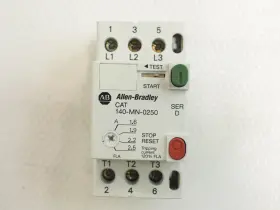 140-mn-0250 Allen Bradley Ser. D Manual Motor Starter Circuit Breaker