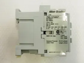 700-cf400j Allen Bradley Ser. A 600v 25a 3-phase Control Relay