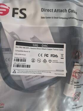 Alwong P/n Sfp-10g-pc02 2m 7ft Cisco Sfp-h10gb-cu2m Compatible 10g Sfp Passive Dac - 6 Cables
