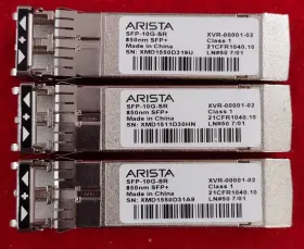 Xvr-00001-02 Arista Lot Of 3 10gbase-sr 400m 850nm Sfp Transceivers