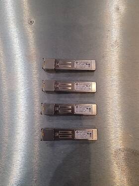 Avago Jc009a Lot Of 4 Hp Rj-45 1000base-t Sfp Transceiver Module Abcu-5700rz-tp1