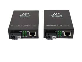 Baudcom Bd-1000m-bi-20 Gigabit Ethernet Fiber Media Converter 10/100/1000m Sc Single Transceiver 2