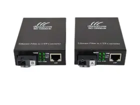 Bd-1000m-bi-20 Baudcom Gigabit Ethernet Fiber Media Converter 10/100/1000m Sc Single Transceiver 2