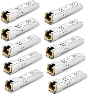 6c-sfp-m-ubiquiti Brand 6comgiga 10pack 1.25g Sfp-t Transceiver 1000base-t Gigabit 10 Pack 100m