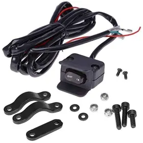 Pz734 Branded 12v Winch Rocker Thumb Switch With Mounting Bracket Handle Bar Control Fo