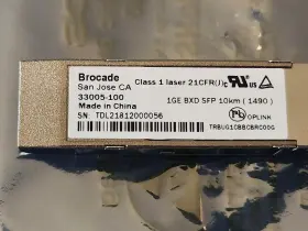 33005-100 Brocade New Bidi Sfp E1mg-bxd 1490nm/1310nm 10km Smf Simplex Lc