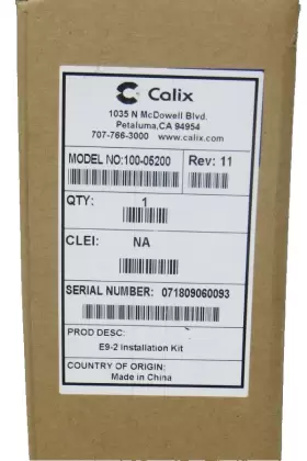 100-05200 Calix New E9-2 Installation Kit