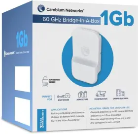 Cambium Networks 810722038959 60 Ghz Bridge-in-a-box 1 Gbps Throughput - Lan Extension
