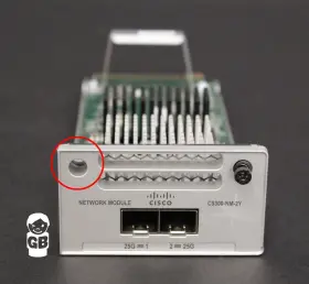C9300nm-2y Cisco Minor Damage 2x 25 Gigabit Sfp. Missing Top Left Screw