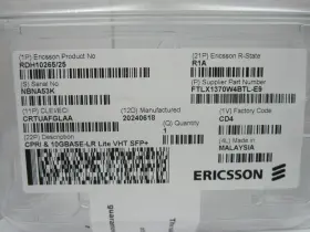 Rdh10265 Ericsson Rdh10265/25 Transceiver Cpri&10gbase-lrlitevhtsfp New In Pack