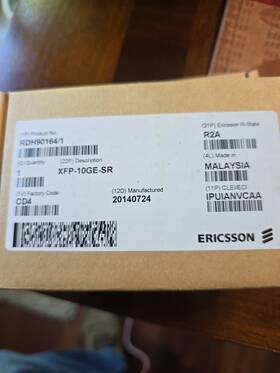 Ericsson Rdh90164/1 1pc Xfp-10ge-sr 10gb 10gbase-sr Fibre 850nm 300m. Bg-sd