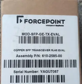 610-2585-00 Forcepoint Copper Sfp Rj-45 Transceiver Module 1gbps Mod-sfp-ge-tx-eval
