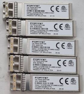 Fortinet Ftlx8574d3bclftn Lot Of 5 Fn-tran-sfp Sr 10ge Transceiver Modules