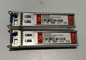 Fs 1310/1490 Used Lot Of Two 2 Sfp-ge-bx 1000base Sfp 20km And 1490/1310