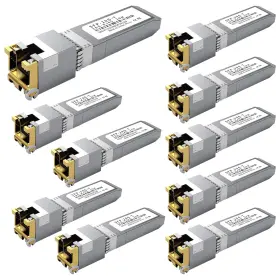 1.25g Fttpvips 768399407984 10pcs 10gbase-t Sfp Rj45 Copper Transceiver Module Multi-rate 1.25g/2.5g/5g