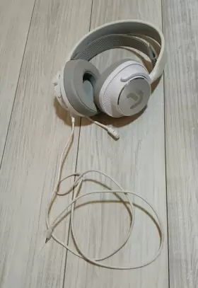 Gshp54 Geeknet Pre-owned Inc. Gaming Headset White And Gray Headphone Mic