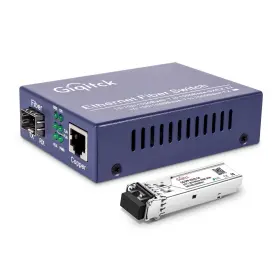 Giqitck 717325593437 Gigabit Ethernet Media Converter 10/100/1000mbps Networks To Fiber M