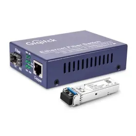 Giqitck 717325593444 A Pair Gigabit Ethernet Media Converter 10/100/1000mbps Networks To
