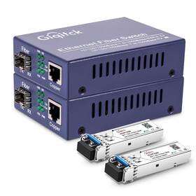 Giqitck Gq-400a A Pair Gigabit Ethernet Media Converter 10/100/1000mbps Networks To