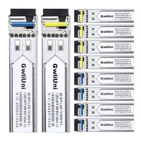 Gwliuni Ge-sfp-lx20-bidi-c 5 Pairs 1.25g Bidi Sfp Single Mode Fiber Module Network Transceiver Lx Sm 13