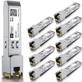 H Fiber.com Asf-ge-t-cisco 10pcs 10 Pack 1g Sfp To Rj45 Module 1000base-t Gigabit Ethernet Copper Transce