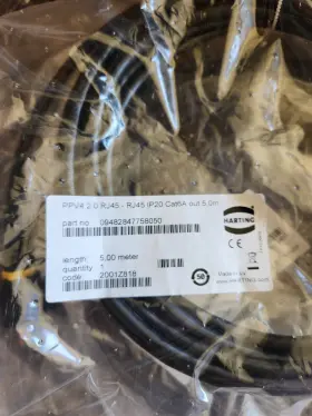 09482847758050 Harting Ppv4 2.0 Rj45 - Ip20 Cat6a Out 5m Patch