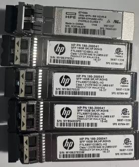 180-200041 Hp 4x Hpe 10gb Sr And 1x E7y09a. Lot Of 5