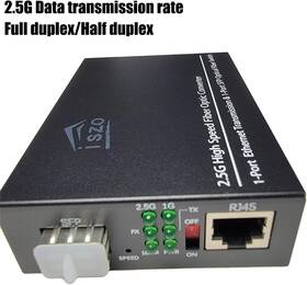 I Szo 794697877464 2.5g Sfp Port Transceiver Media Converter 20km Sm Rj45 100m/1000m/2.5g Adapti