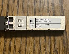 Integra Optics 1061702192-01.i-io Sfp 10g Cwdm 1490nm 40km Smf Transceiver Module Open Box