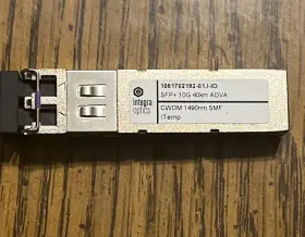 1061702192-01.i-io Integra Optics Sfp 10g Cwdm 1490nm 40km Smf Transceiver Module Open Box