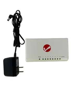 502054 Intellinet 8-port Ethernet Network Switch Model With Power Adapter White