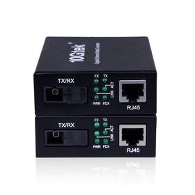 Ipolex 603149415232 A Pair Of Gigabit Ethernet Single-mode Sc Fiber Bidi Media Converter Built-i