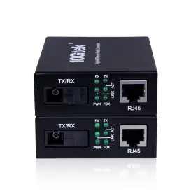 Ipolex 603149415232 A Pair Of Gigabit Ethernet Single-mode Sc Fiber Bidi Media Converter Built-i
