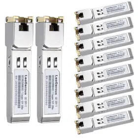 Leagerous 331908382839 10pcs 1.25 Gigabit Cooper Sfp To Rj45 10/100/1000m Self-negociation Convert Inch