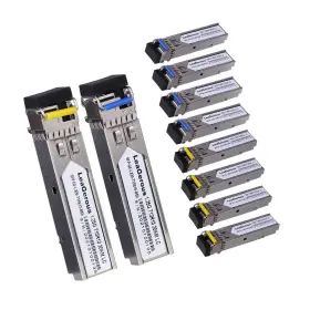 Leagerous 424510685731 5 Pairs Bidi Sfp Network Transceiver Module 1.25 Gigabit Single Mode Lc 1000