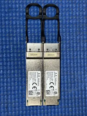 Mc2207411-sr4l Mellanox Lot Of 2 Genuine Qsfp Mpo 850nm 30m 4x14gb/s 56gb