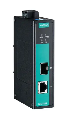 Imc-21ga Moxa Industrial Gigabit Media Converter Sfp Slot -10 To 60 C