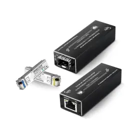Lnk-m3011pd-sfp Mxtgifar Mini Gigabit Fiber Media Converter Pair 10/100/1000mbps With Matched Sfp Modu