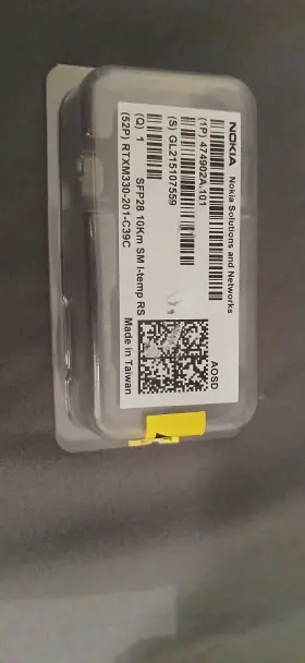 Rtxm330-201-c39c Nokia 474902a.101 Genuine Aosd Sfp28 10km Sm I-temp Rs Sealed